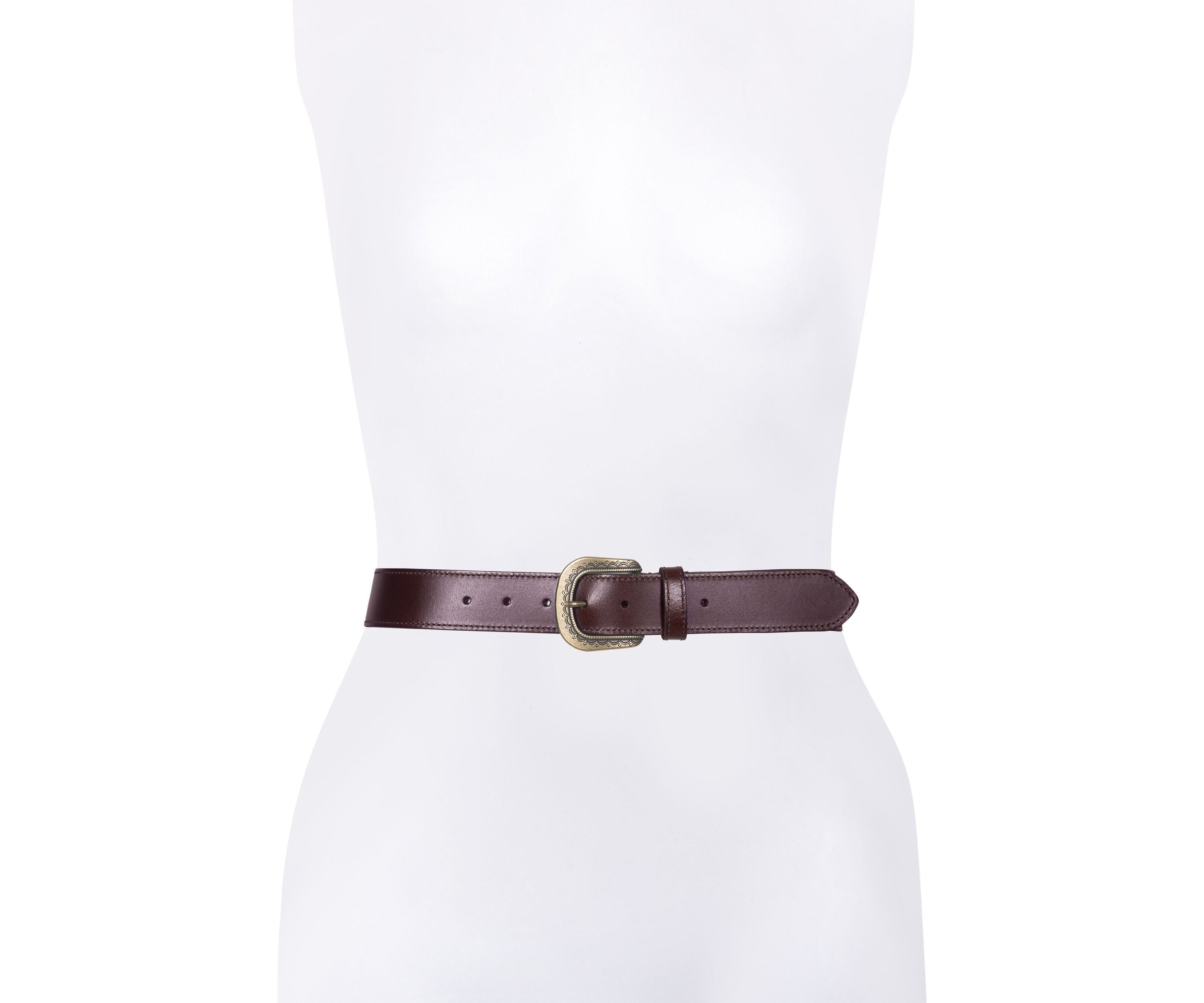 38 Millimeter Belt with Engraved Buckle