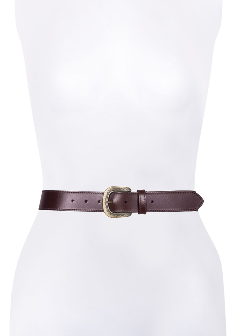 38 Millimeter Belt with Engraved Buckle