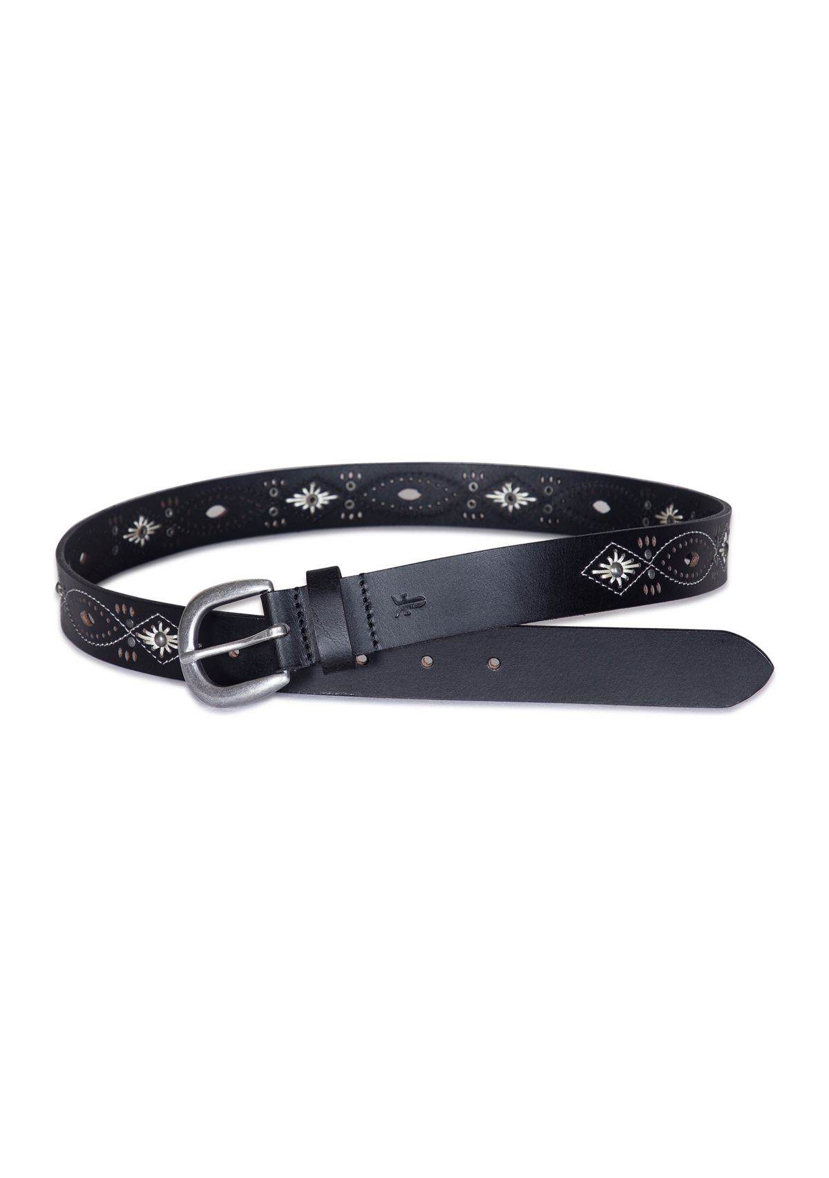 30 Millimeter Belt with Embroidered Perforated Rivots