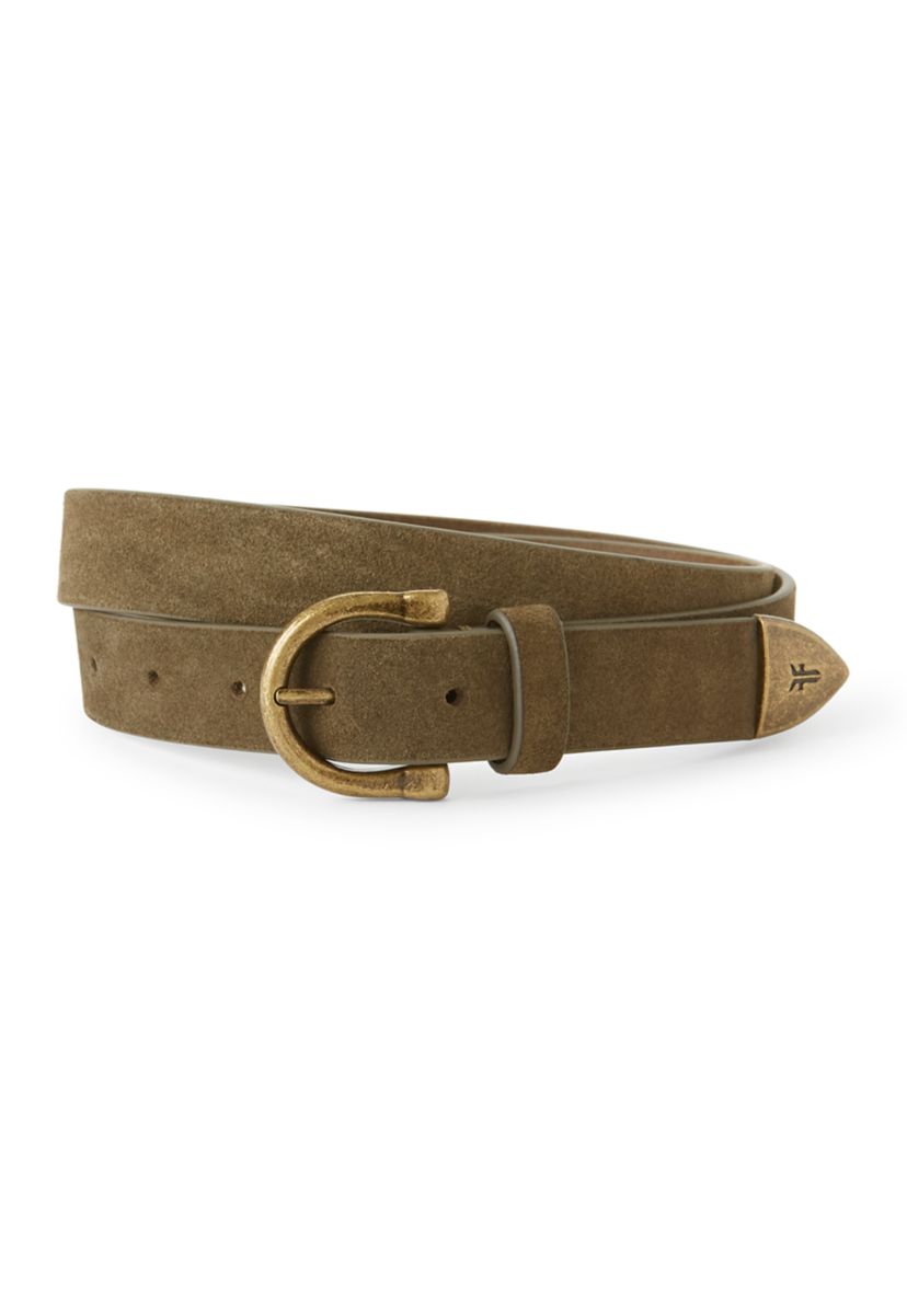 25mm Suede Horseshoe Buckle Belt