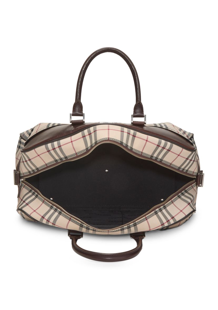 What Goes Around Comes Around Burberry Brown Check Bowler Large
