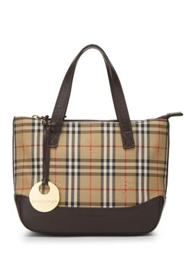 What Goes Around Comes Around Burberry JP Black Haymarket Check Handbag Mini - FINAL SALE, NO RETURNS