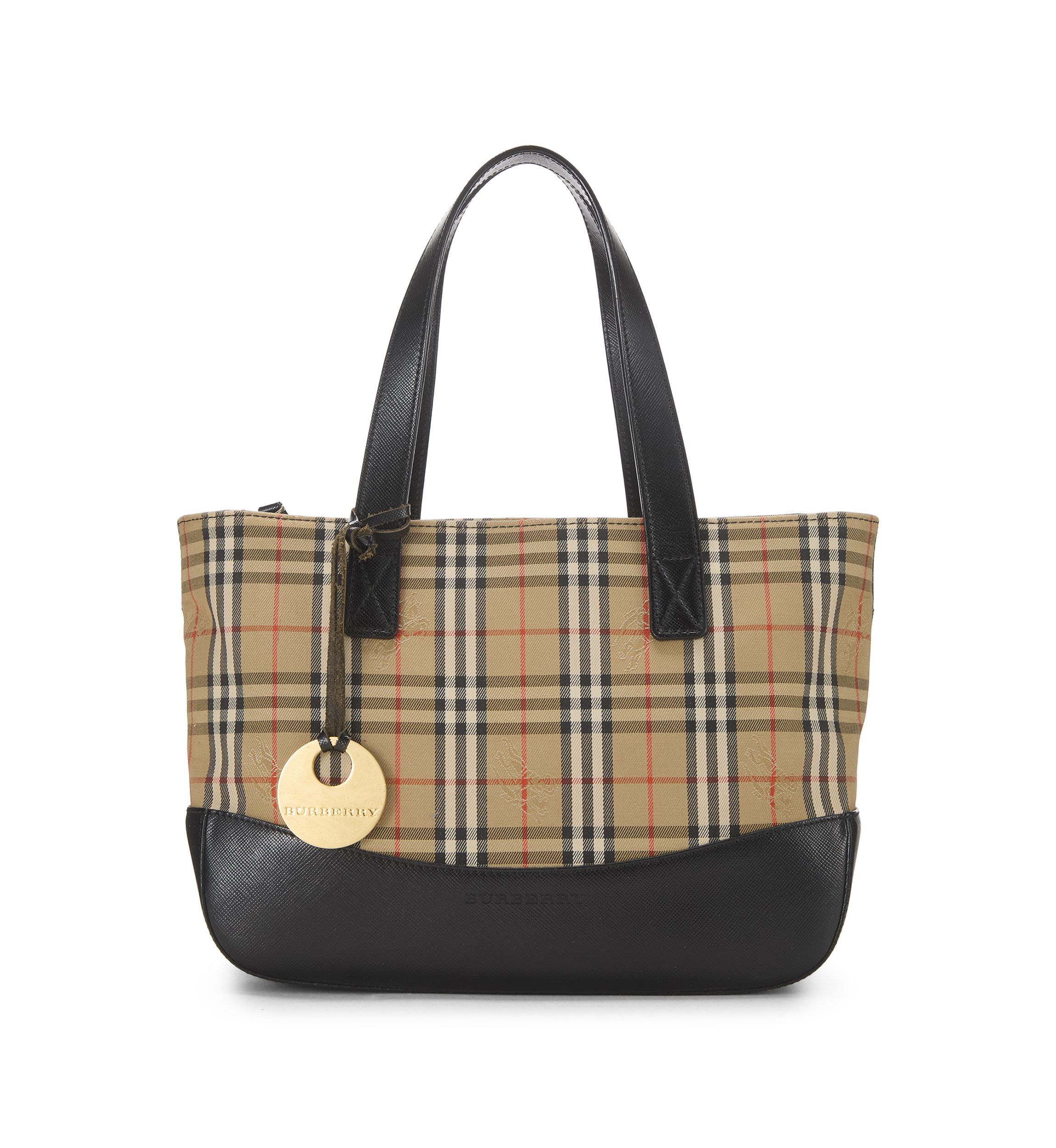 Burberry Black Haymarket Check Small Handbag - FINAL SALE, NO RETURNS