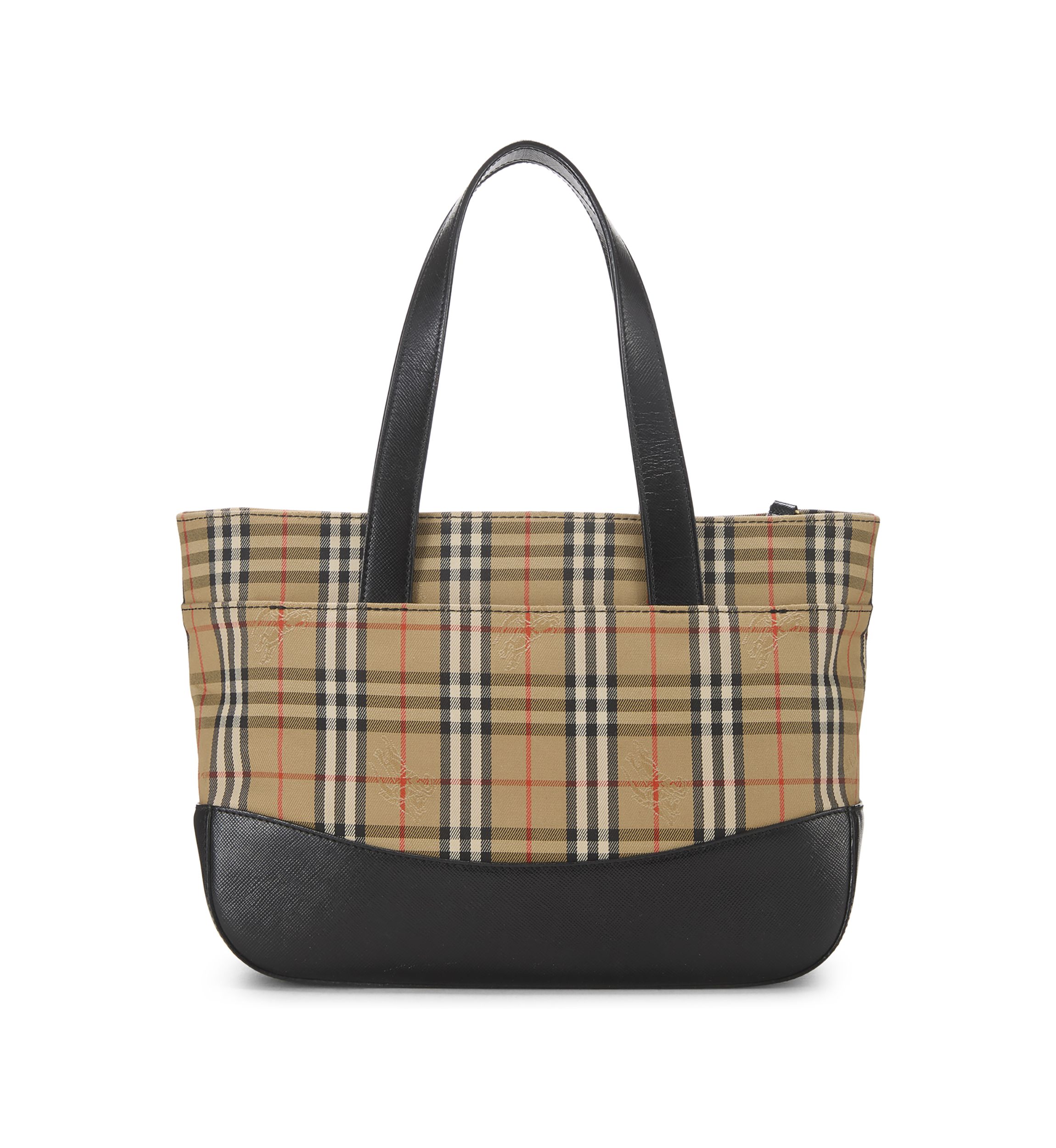 Burberry Black Haymarket Check Small Handbag - FINAL SALE, NO RETURNS