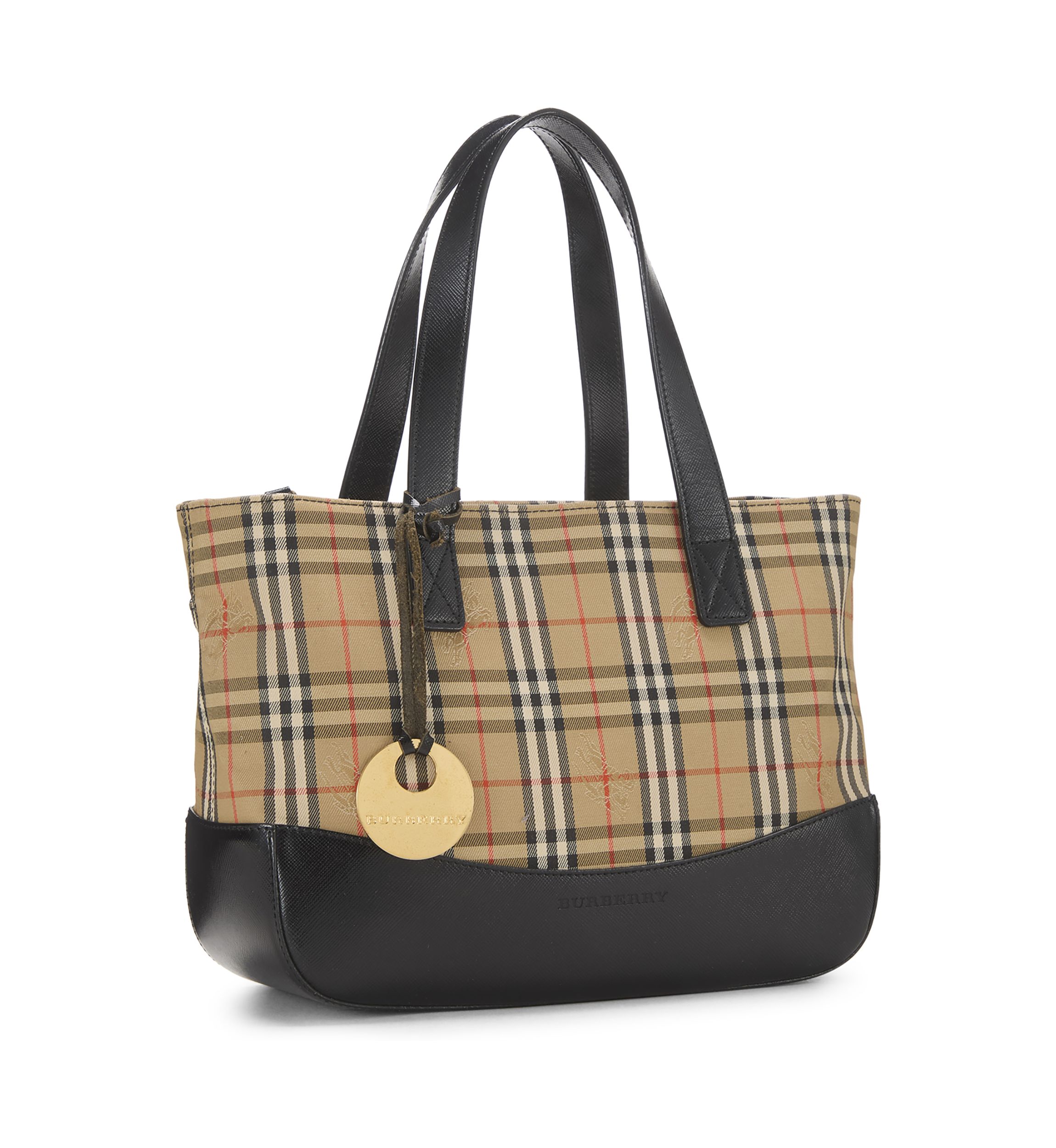 Burberry Black Haymarket Check Small Handbag - FINAL SALE, NO RETURNS