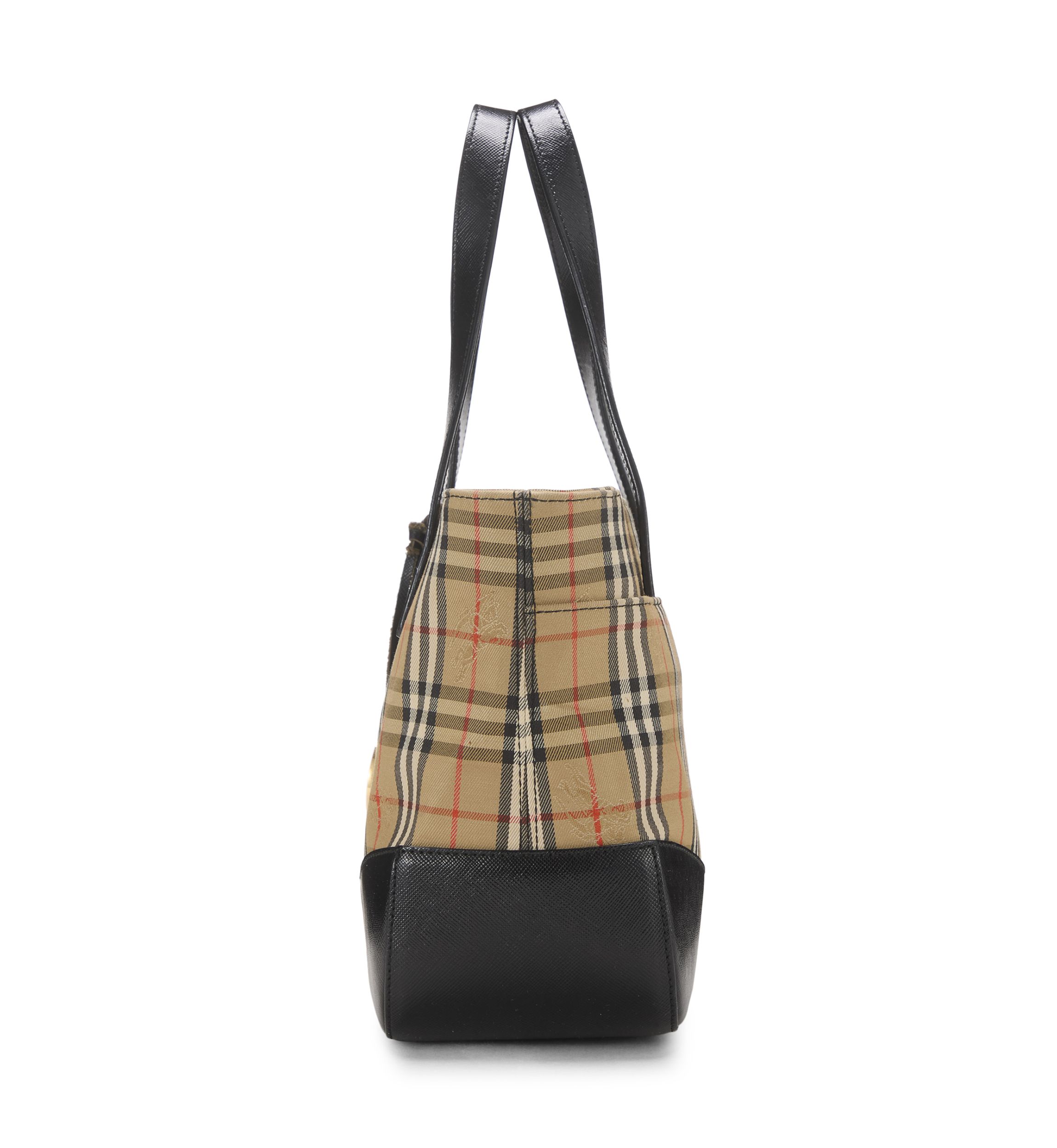 Burberry Black Haymarket Check Small Handbag - FINAL SALE, NO RETURNS
