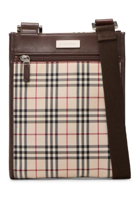What Goes Around Comes Around Burberry Nova Check Canvas Crossbody - FINAL SALE, NO RETURNS, Brown