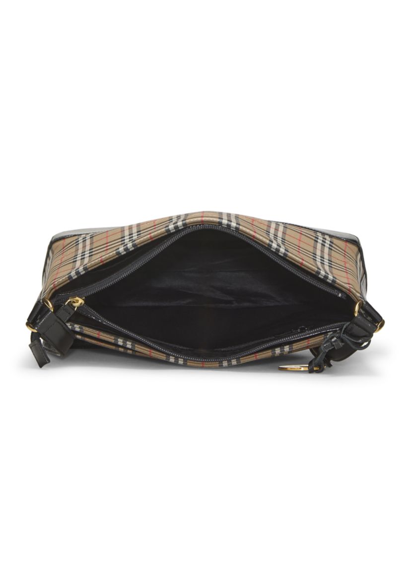 Burberry JP Black Haymarket Check Pocket Tote Medium - FINAL SALE, NO RETURNS