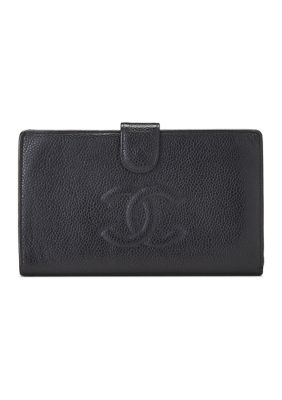 What Goes Around Comes Around Women's Chanel Caviar Timeless CC French Wallet Black - FINAL SALE, NO RETURNS