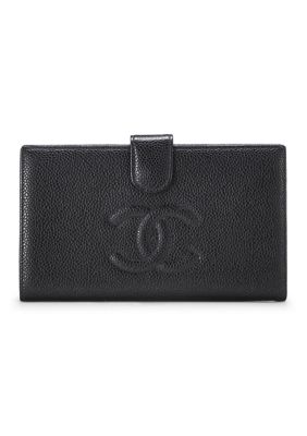 What Goes Around Comes Around Women's Chanel Lambskin Timeless 'CC' Wallet - FINAL SALE, NO RETURNS, Black