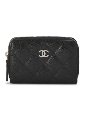 What Goes Around Comes Around Women's Chanel Caviar Quilted Zip Coin Purse Black - FINAL SALE, NO RETURNS