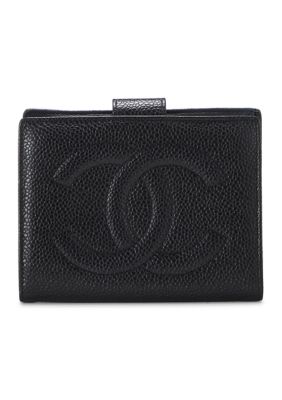 What Goes Around Comes Around Women's Chanel Wallet Caviar Small - FINAL SALE, NO RETURNS, Black