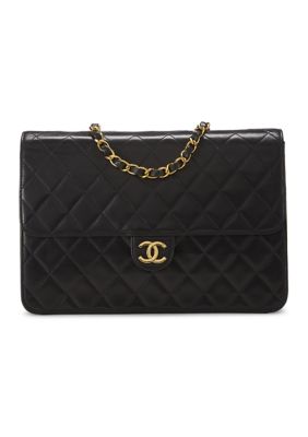 What Goes Around Comes Around Chanel Black Lambskin Ex Flap Bag - FINAL SALE, NO RETURNS