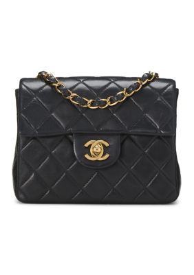 What Goes Around Comes Around Chanel Lambskin Mini Flap Black - FINAL SALE, NO RETURNS