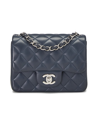 What Goes Around Comes Around Chanel Navy Lamb Square Flap Mini Bag - FINAL  SALE, NO RETURNS | belk