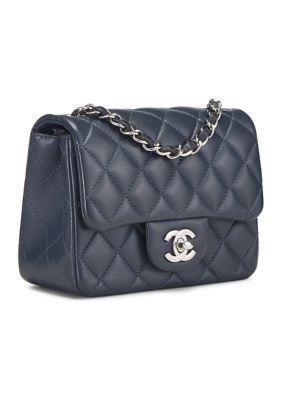 Chanel navy classic online flap bag