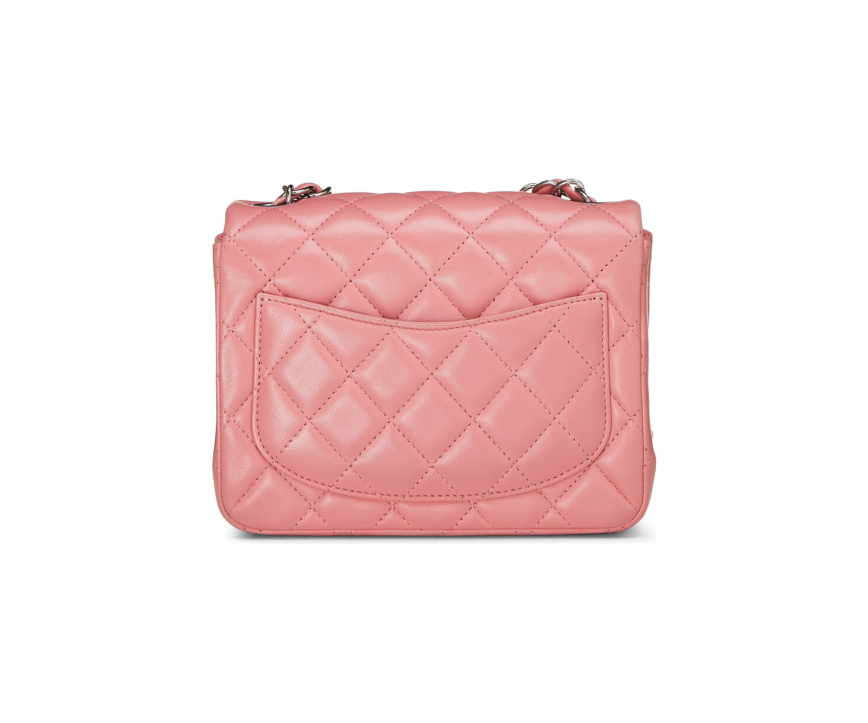 Chanel Pink Lambskin Square Flap Mini Handbag - FINAL SALE, NO RETURNS