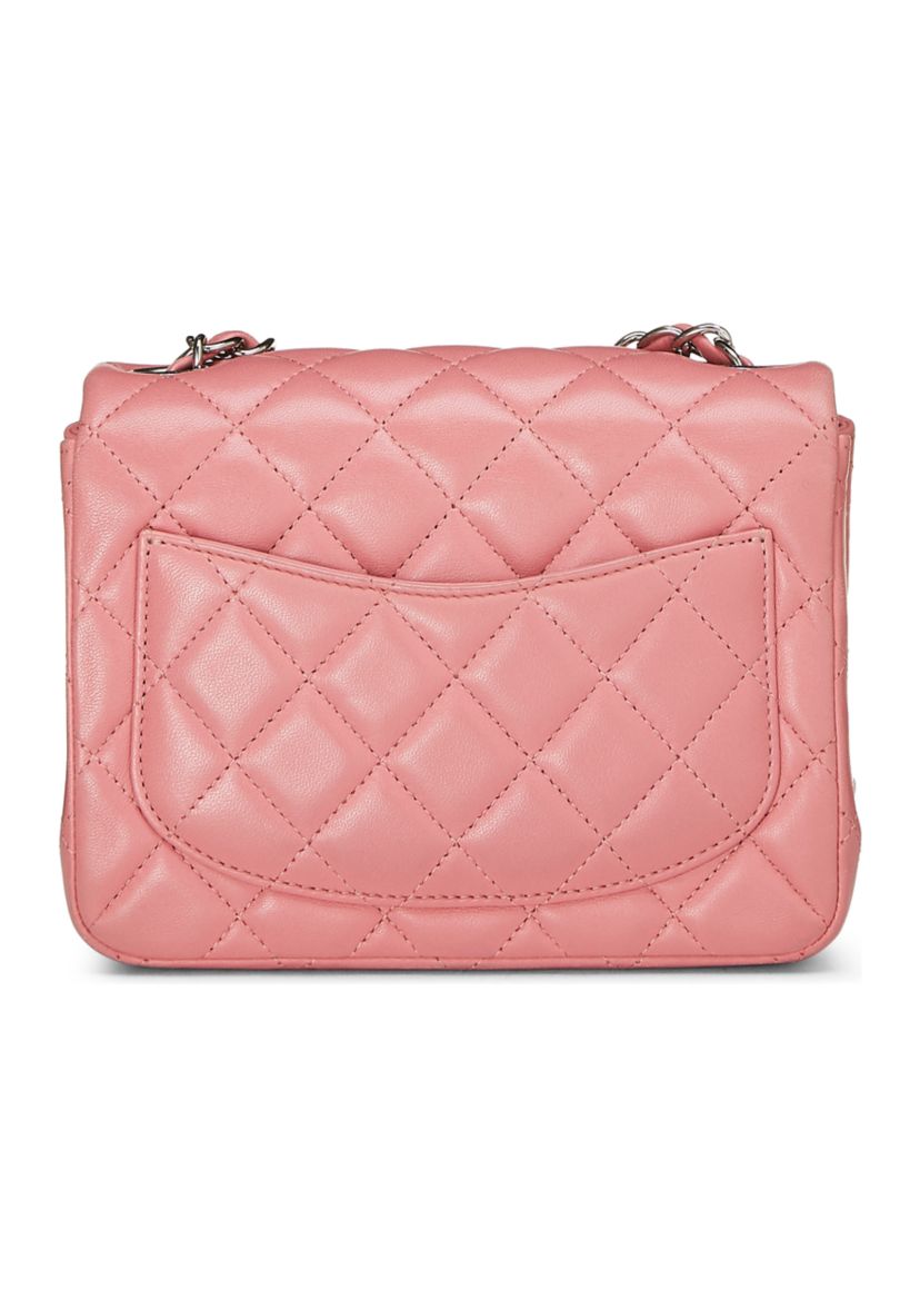 Chanel Pink Lambskin Square Flap Mini Handbag - FINAL SALE, NO RETURNS