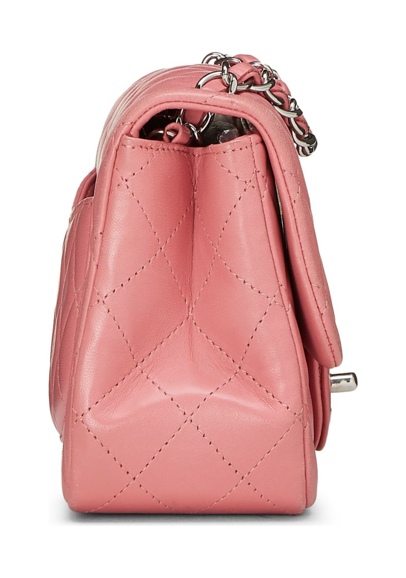 Chanel Pink Lambskin Square Flap Mini Handbag - FINAL SALE, NO RETURNS