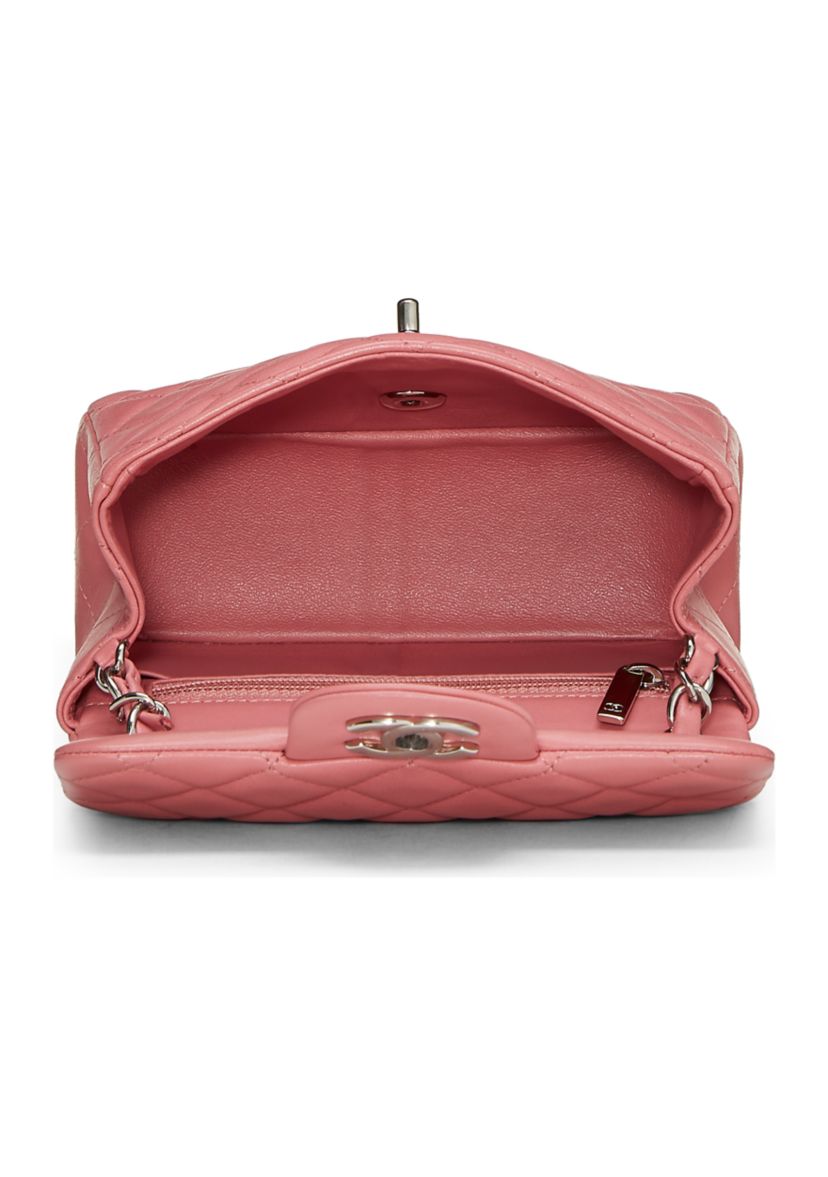 Chanel Pink Lambskin Square Flap Mini Handbag - FINAL SALE, NO RETURNS