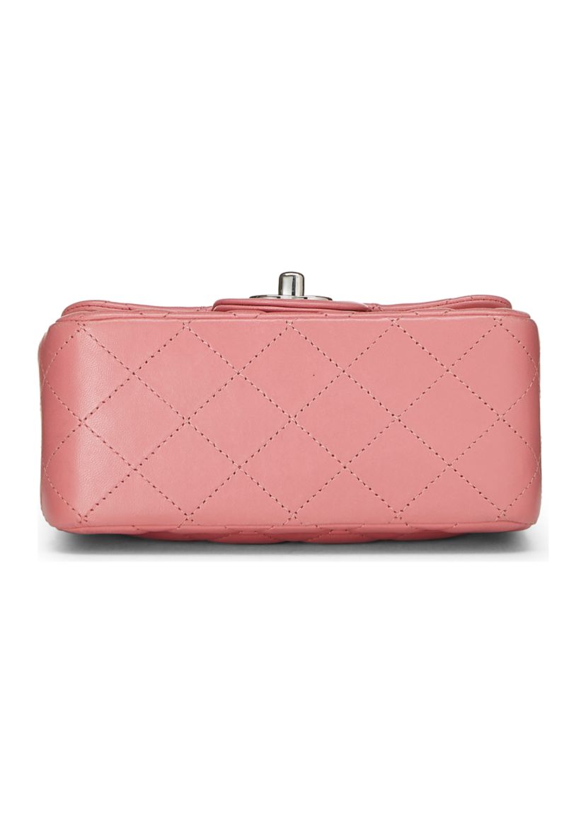 Chanel Pink Lambskin Square Flap Mini Handbag - FINAL SALE, NO RETURNS