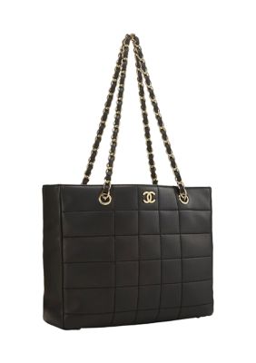 What Goes Around Comes Around Chanel Black Chocolate Bar Tote - FINAL SALE,  NO RETURNS | belk