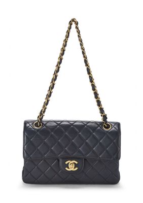 What Goes Around Comes Around Chanel Blue Quilted Lambskin Double Sided Classic Flap - FINAL SALE, NO RETURNS