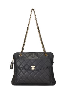 What Goes Around Comes Around Chanel Black Caviar Tote Bag - FINAL SALE, NO RETURNS
