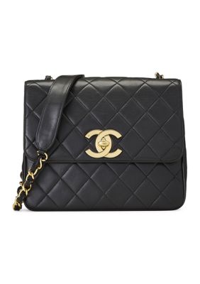 What Goes Around Comes Around Chanel Black Lambskin Big 'CC' Square Flap - FINAL SALE, NO RETURNS