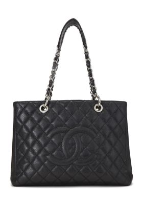 What Goes Around Comes Around Chanel Caviar Quilted Grand Shopping Tote GST Black - FINAL SALE, NO RETURNS