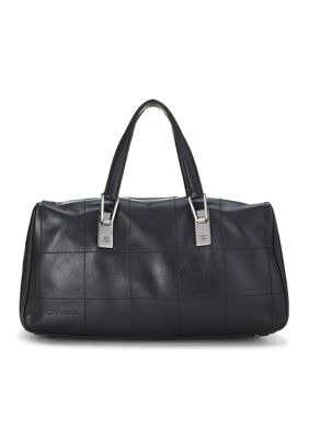 What Goes Around Comes Around Chanel Calfskin Boston Bag - FINAL SALE, NO RETURNS, Black