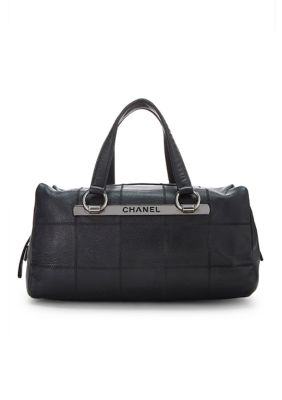 What Goes Around Comes Around Chanel Chocolate Bar Caviar Shoulder Bag - FINAL SALE, NO RETURNS, Black