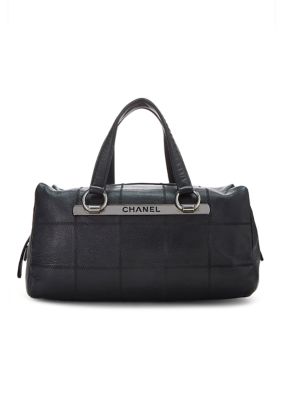 What Goes Around Comes Around Chanel Black Caviar Leather Square Stitch Shoulder Bag - FINAL SALE, NO RETURNS
