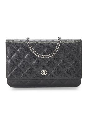What Goes Around Comes Around Chanel Caviar Classic Wallet On Chain (WOC) - FINAL SALE, NO RETURNS, Black