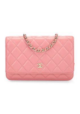 What Goes Around Comes Around Chanel Caviar Quilted Wallet on Chain (WOC) Light Pink - FINAL SALE, NO RETURNS