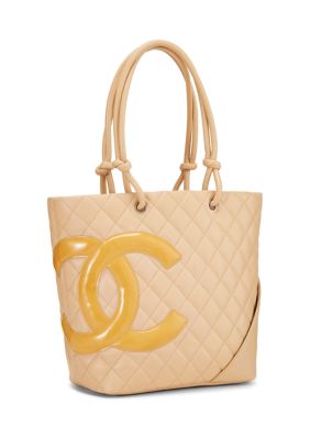 What Goes Around Comes Around Chanel Beige Calf Cambon Small Tote - FINAL  SALE, NO RETURNS
