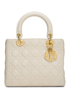What Goes Around Comes Around Dior Medium Lady Dior Bag - FINAL SALE, NO RETURNS, White