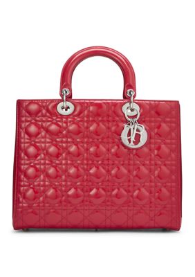 What Goes Around Comes Around Dior Pink Patent Lady Dior Large - FINAL SALE, NO RETURNS