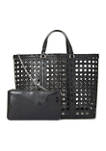 Dior Black Patent Leather Perforated Tote - FINAL SALE, NO RETURNS