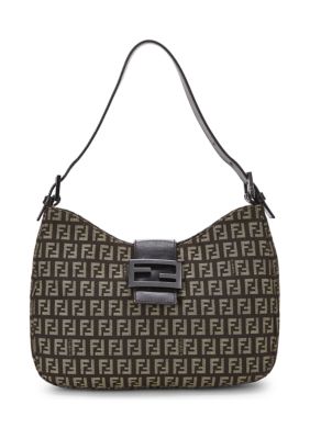 What Goes Around Comes Around Fendi Brown Zucchino Shoulder Bag - FINAL...