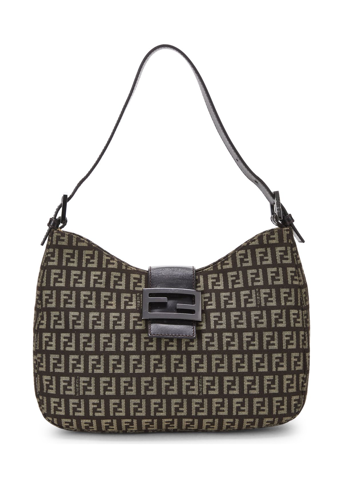 Fendi Brown Zucchino Shoulder Bag - FINAL SALE, NO RETURNS