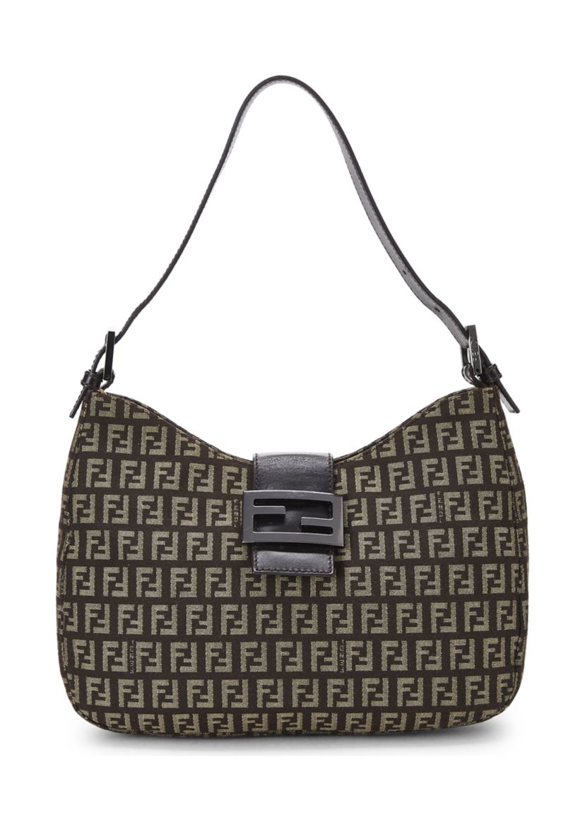 Fendi Brown Zucchino Shoulder Bag - FINAL SALE, NO RETURNS