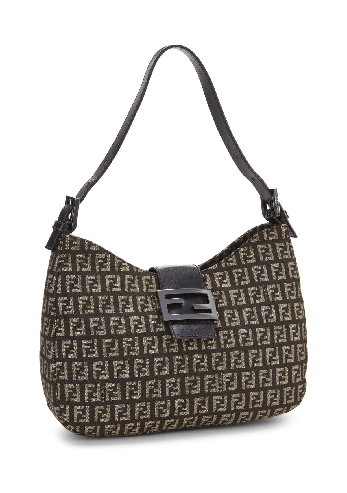 Fendi Brown Zucchino Shoulder Bag - FINAL SALE, NO RETURNS