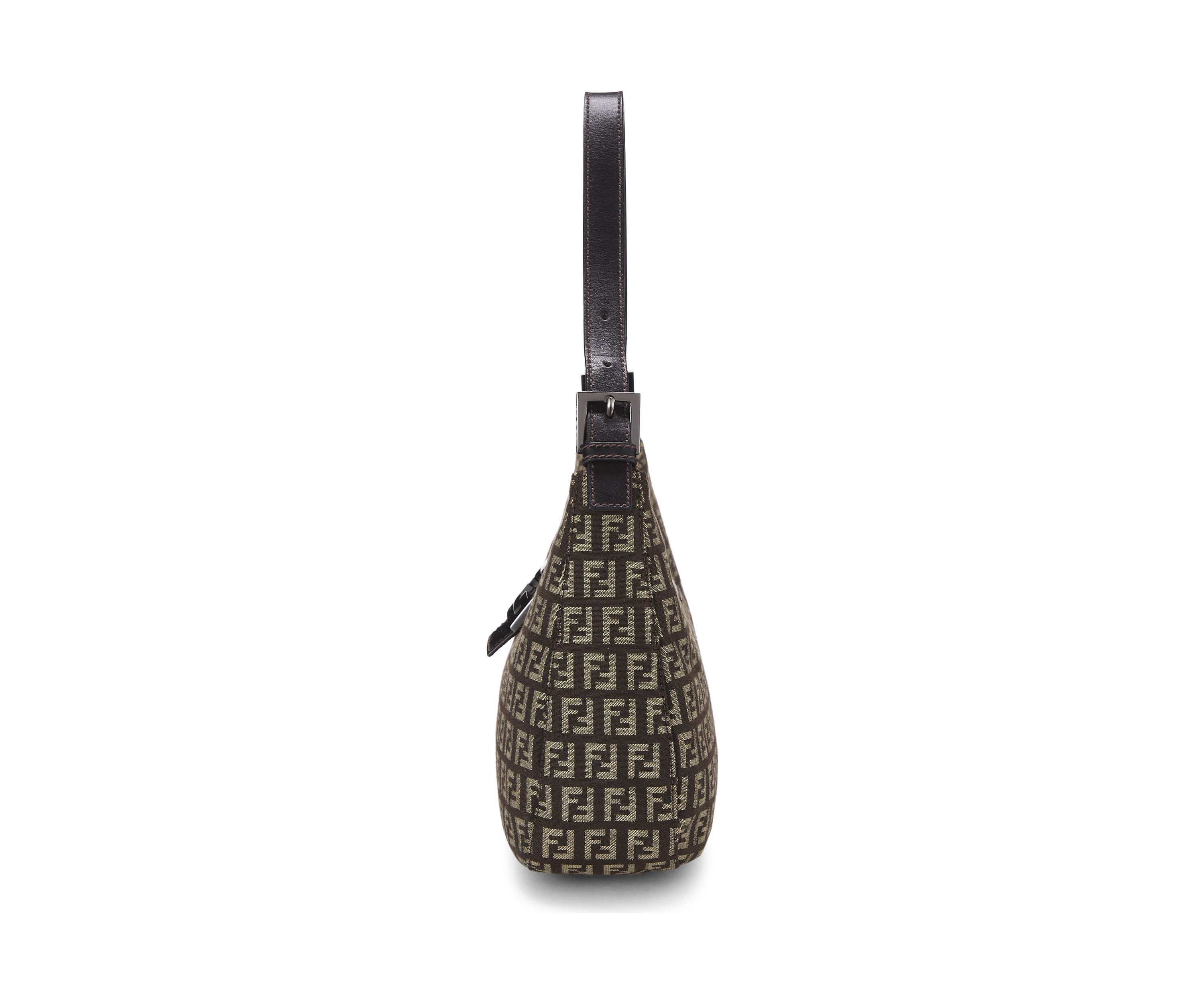 Fendi Brown Zucchino Shoulder Bag - FINAL SALE, NO RETURNS