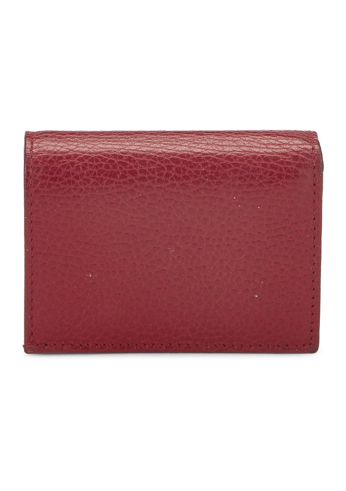 Gucci Red Leather GG Marmont Card Case - FINAL SALE, NO RETURNS