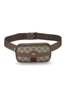 What Goes Around Comes Around Gucci Brown Coated Canvas Ophidia Belt Bag - FINAL SALE, NO RETURNS