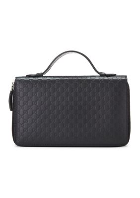 What Goes Around Comes Around Women's Gucci Microguccissima Zip Around Top Handle Travel Wallet Black - FINAL SALE, NO RETURNS