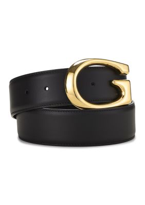 What Goes Around Comes Around Women's Gucci G Buckle Thin Belt - FINAL SALE, NO RETURNS, Black