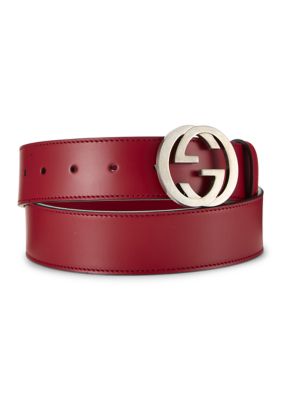 What Goes Around Comes Around Women's Gucci Interlocking G Belt - FINAL SALE, NO RETURNS, Red