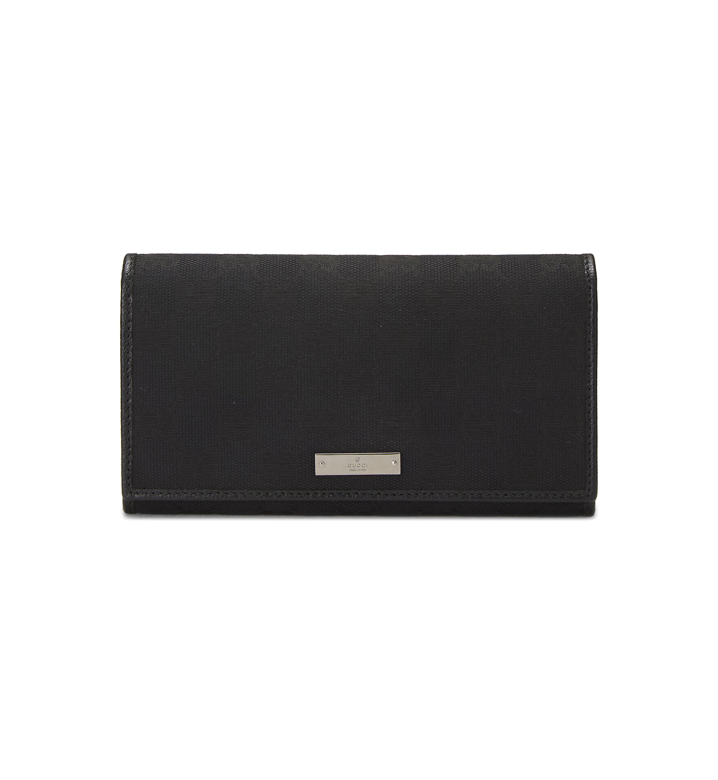 Gucci Black Canvas Continental Wallet - FINAL SALE, NO RETURNS